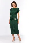 Платье Ольга Стиль С902 зеленая бутылка