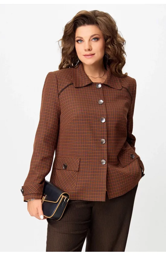 Пиджак Fita 20753 Венциана терракот + коричневый