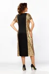 Платье Mira Fashion 5632 черный+золото