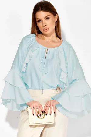 Блузка Laikony L-414 голубой