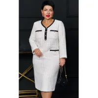 Платье Vittoria Queen 23543 молочный+черный