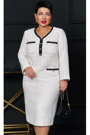 Платье Vittoria Queen 23543 молочный+черный