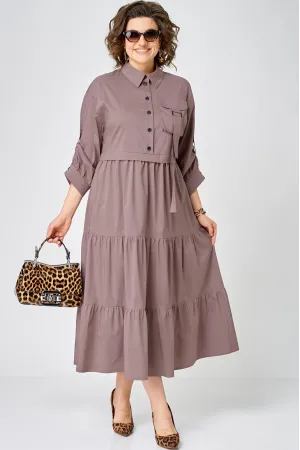 Платье Eva Grant 7176 молочный шоколад