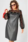 Платье Eva Grant 7284C графит+черный