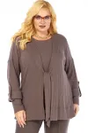 Кофта Элль-Стиль 2418 кофе Кофта Элль-Стиль 2418 кофе