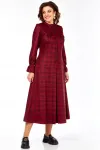 Платье Celentano 5078 бордовая клетка