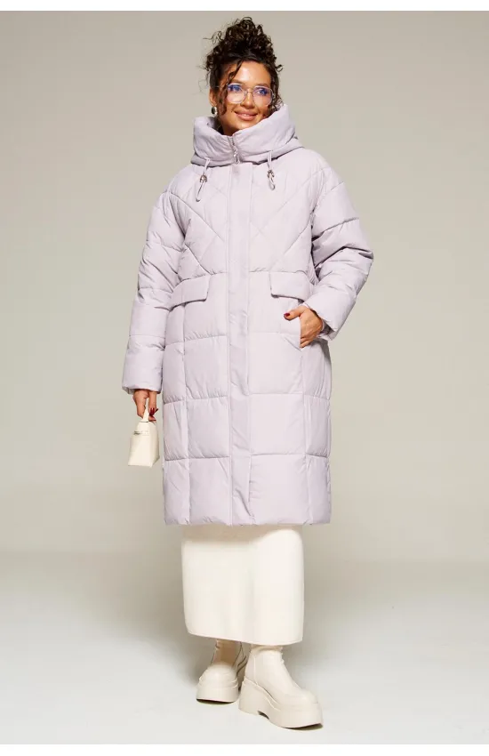 Пальто Beautiful & Free 8016 светло-серый