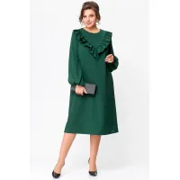 Платье Swallow 710 темный изумруд