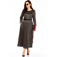 Платье Taita Plus 2526-2 т.шоколад + беж