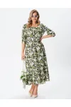 Платье Your Size 2255/170 Цветочный принт на черном