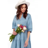 Платье Lucky Fox 1436 серо-голубой