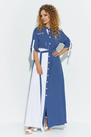 Платье Euromoda 691 сине-белый