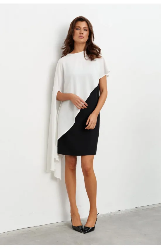 Платье Kavari 1130 черный/белый