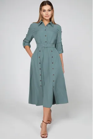 Платье Bazalini 5013 приглушенно-зеленый