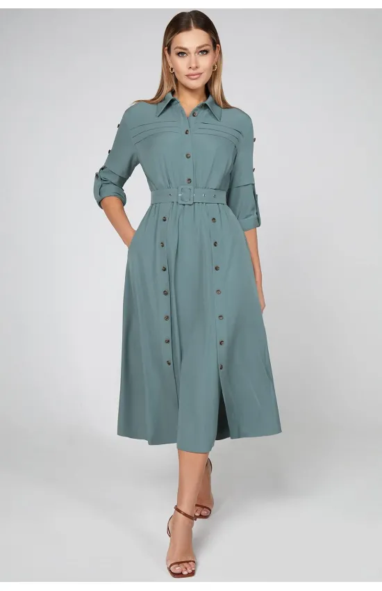Платье Bazalini 5013 приглушенно-зеленый