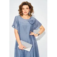 Платье Лилиана 1524 сероголубой