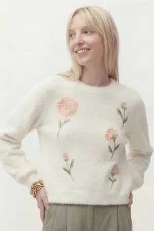 Кофта Lokka 1818 белый/ручная вышивка