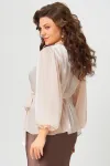Блузка Fita 20763 Туника с поясом пудра