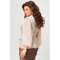 Блузка Fita 20763 Туника с поясом пудра