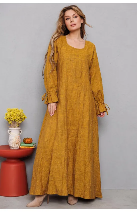 Платье Амулет 9907 горчица 170