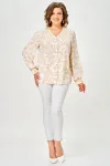 Блузка Svetlana Style 2304 бежевый листики