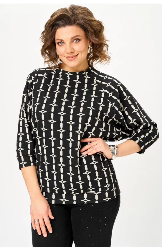 Кофта Michel Chic 782-1 чёрный арабеск