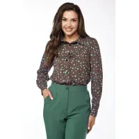 Блузка Lucky Fox 20303 камешки: кофе с молоком