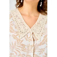 Блузка Svetlana Style 2304 бежевый листики