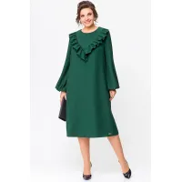 Платье Swallow 710 темный изумруд