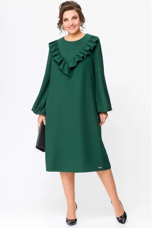 Платье Swallow 710 темный изумруд