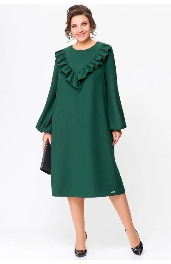 Платье Swallow 710 темный изумруд