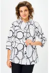 Блузка Белэльстиль 877-326 белый+черный