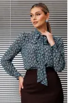 Блузка Мода-Юрс 25-2808bl коричневый бирюза