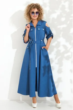Платье Euromoda 690 синий