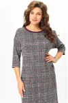 Платье Michel Chic 2191 бордо+серый+клетка Платье Michel Chic 2191 бордо+серый+клетка