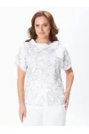 Блузка Condra Deluxe 16241 белый серебристый