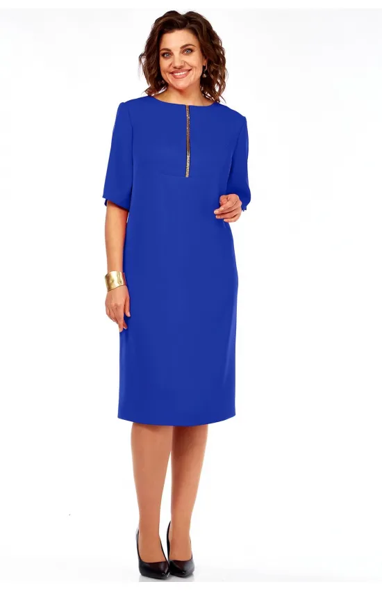 Платье Ольга Стиль С984 васильковый