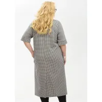 Платье Your Size 2264/170 Черно-белый в «гусиную лапку»