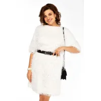 Платье Ольга Стиль Л435 белое молоко