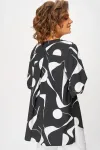 Блузка Swallow 851.1 чёрный в белый принт