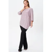 Блузка Modema 769-2 розово-серая полоска