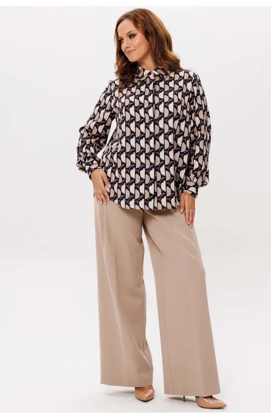 Блузка Mislana 1257 бежевый Блузка Mislana 1257 бежевый