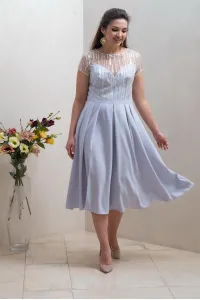 Платье Condra Deluxe 4297 Серый-молочный