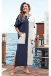 Платье Vittoria Queen 24873 * синий+молочный