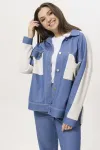 Пиджак Ma Cherie 1072 голубой+молочный