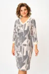 Платье Swallow 782.2 серо-бежевый  принт