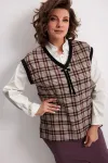 Жилет Begimoda 7019 Виноградная клетка
