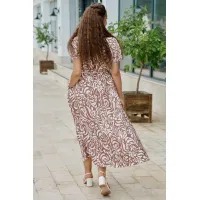 Платье Vittoria Queen 27803 молочно-коричневый принт