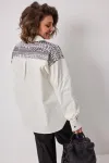 Блузка Begimoda 4136 сливочно-серый