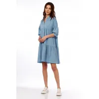 Платье Lucky Fox 1436 серо-голубой